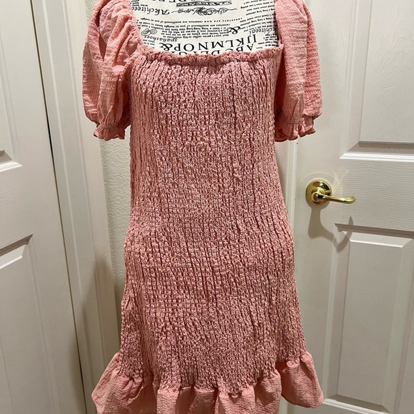 Bibi Light Pink Smocked Puff Sleeve can be Maternity, sold out online, NWT - Picture 5 of 8